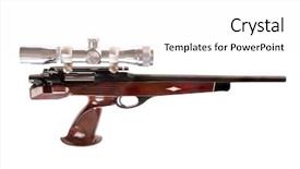  Presentation with modern - Slide set enhanced with gun stock - interesting modern looking bolt action background and a white colored foreground