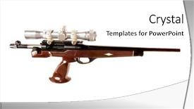  Presentation with modern - Amazing slides having gun stock - interesting modern looking bolt action backdrop and a  colored foreground