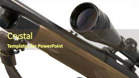  Presentation with sniper - Amazing presentation having gun stock - sniper rifle with scope isolated backdrop and a tawny brown colored foreground