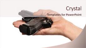  Presentation with peace - Cool new PPT theme with gun surrender concept peace backdrop and a lemonade colored foreground