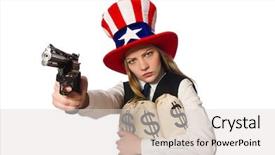  Presentation with southwest native american - Cool new slides with gun usa money - woman wearing hat with american backdrop and a light gray colored foreground