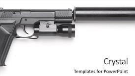  Presentation with lantern - Slides featuring gun violence - handgun with the lantern background and a white colored foreground