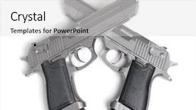  Presentation with gun violence - Colorful PPT layouts enhanced with gun violence - pistol isolated on white background backdrop and a light gray colored foreground