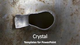  Presentation with sheet metal - Cool new PPT theme with gunfire - bullet hole in metal sheet backdrop and a dark gray colored foreground