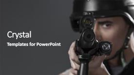  Presentation with sport - Presentation theme with gunfire paintball sport player wearing background and a  colored foreground