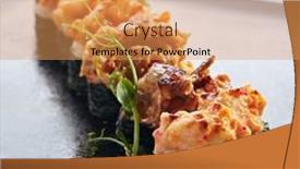  Presentation with seaweed - Audience pleasing theme consisting of gunkan-sushi-gunkan-maki-sushi backdrop and a yellow colored foreground