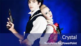  Presentation with 19th century - Amazing slides having guns roses - portrait of the elegant young backdrop and a navy blue colored foreground