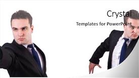  Presentation with gun - Theme with guns suits - man in suit with gun background and a white colored foreground