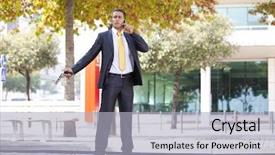  Presentation with crash security - Amazing presentation theme having guns suits - powerful security businessman talking backdrop and a  colored foreground