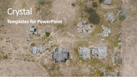  Presentation with blue sky - PPT layouts having old gun western - gunsmoke movie set in southern background and a coral colored foreground