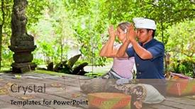  Presentation with bali temple - Amazing theme having gunung-kawi-bali-indonesia-january backdrop and a coral colored foreground