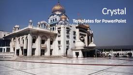  Presentation with new delhi - Slide deck having gurdwara - gurudwara gurudwara bangla sahib new background and a ocean colored foreground
