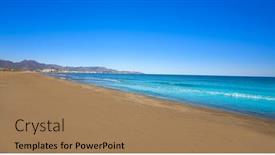  Presentation with beach - Audience pleasing slide set consisting of gurugu-beach-in-grao-de backdrop and a coral colored foreground