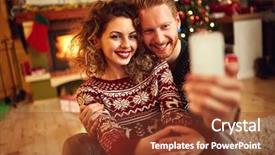  Presentation with selfie - Audience pleasing theme consisting of gusanos - young man and woman taking backdrop and a tawny brown colored foreground