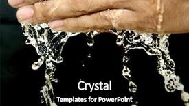  Presentation with clean water healthy concept - Theme featuring gushing - concept water appreciation - clear background and a black colored foreground