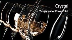  Presentation with alcohol - Theme with gushing - glasses are filled up background and a black colored foreground