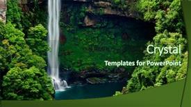  Presentation with nsw trains - Colorful PPT theme enhanced with gushing - gorgeous waterfall in nsw backdrop and a forest green colored foreground