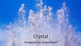  Presentation with water irrigation pivot frre - PPT theme with gushing - gush of water background and a light blue colored foreground