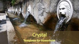  Presentation with lions - PPT layouts enhanced with gushing - natural spring water background and a tawny brown colored foreground