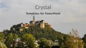  Presentation with castle - PPT theme with gussing-castle-southern-burgenland-austria background and a light gray colored foreground