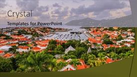  Presentation with saint - Presentation having gustavia-saint-bart-s-skyline background and a light gray colored foreground