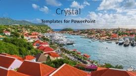  Presentation with skyline - Slide set featuring gustavia-st-bart-s-town background and a light blue colored foreground