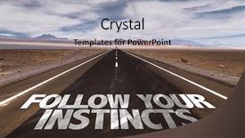  Presentation with desert - Slide set with gut - follow your instincts written background and a light gray colored foreground