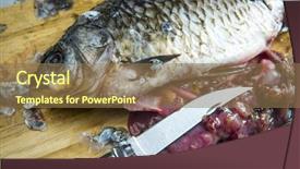  Presentation with fish scales - Audience pleasing presentation theme consisting of gut - gutting of freshly caught fish backdrop and a coral colored foreground