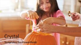  Presentation with potter hands making in clay - Cool new presentation with gut - little girl with slime backdrop and a red colored foreground