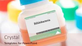  Presentation with human immune system - Slides consisting of gut-bacteria-such-as-bifidobacteria background and a coral colored foreground