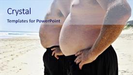  Presentation with men health - Cool new theme with gut health - close up of two fat backdrop and a sky blue colored foreground