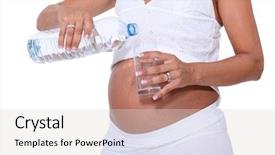  Presentation with filling water glass - Amazing theme having gut health - pregnant woman filling glass backdrop and a light gray colored foreground