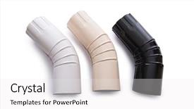  Presentation with gutter - Amazing slide set having gutter - pipe connector isolated backdrop and a  colored foreground