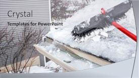  Presentation with dam - Cool new slides with gutters-with-ice-dam backdrop and a light gray colored foreground