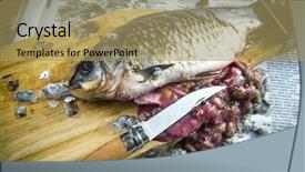  Presentation with fish scales - Cool new presentation design with gutting of freshly caught fish backdrop and a coral colored foreground