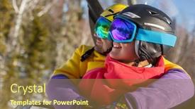  Presentation with lift - Slides with guy-and-the-girl-snowboarders background and a tawny brown colored foreground