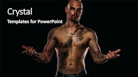  Presentation with mma - Audience pleasing presentation design consisting of guy fighter in the blood backdrop and a black colored foreground