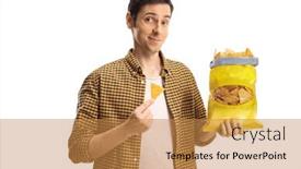  Presentation with tortilla - Presentation enhanced with guy-holding-a-pack background and a gold colored foreground