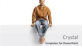  Presentation with jeans - Slide deck with guy-in-a-jeans and a white colored foreground