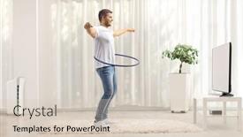  Presentation with living room - Cool new presentation with guy-in-jeans-and-white backdrop and a lemonade colored foreground