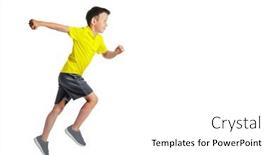  Presentation with start up - Slides having guy-is-at-the-start background and a white colored foreground