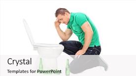  Presentation with toilet - Beautiful presentation featuring guy leaning over a toilet backdrop and a white colored foreground