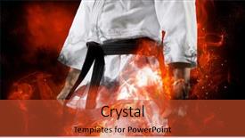  Presentation with judo - Audience pleasing PPT layouts consisting of guy poses in white kimono backdrop and a red colored foreground