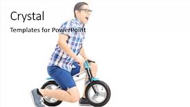  Presentation with riding jetski - Amazing PPT theme having japanese sakura cherry blossom with backdrop and a teal colored foreground.