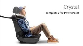  Presentation with road saftey seatbelt - Presentation theme with guy-sitting-in-a-carseat background and a white colored foreground