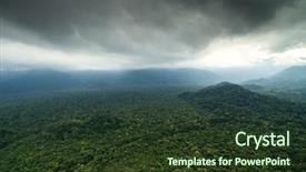  Presentation with aerial - Presentation featuring guyana - aerial view of a rainforest background and a tawny brown colored foreground