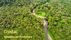  Presentation with rainforest - Amazing presentation theme having guyana - aerial view of amazon rainforest backdrop and a tawny brown colored foreground