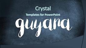  Presentation with blackboard - Beautiful presentation theme featuring guyana written on a blackboard backdrop and a  colored foreground