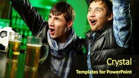  Presentation with sports bar sports bar - Theme featuring guys watching sports at bar background and a wine colored foreground