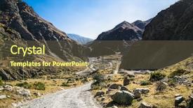  Presentation with beautiful spanish landscape costa blanca - PPT theme having gveleti high valley beautiful landscape background and a tawny brown colored foreground